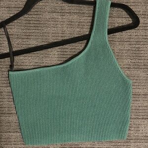 Aritzia Sculpt Knit One-Shoulder Cropped Tank